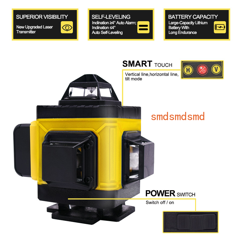 16 Lines 4D Laser Level Horizo - Laser Level 16 Lines 4D Green 评论和价格