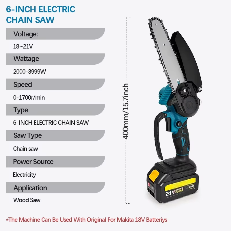 1700RPM 6 Inch Mini Li-Ion Ele - Mini Electric Chainsaw 6 Inch 评论和价格