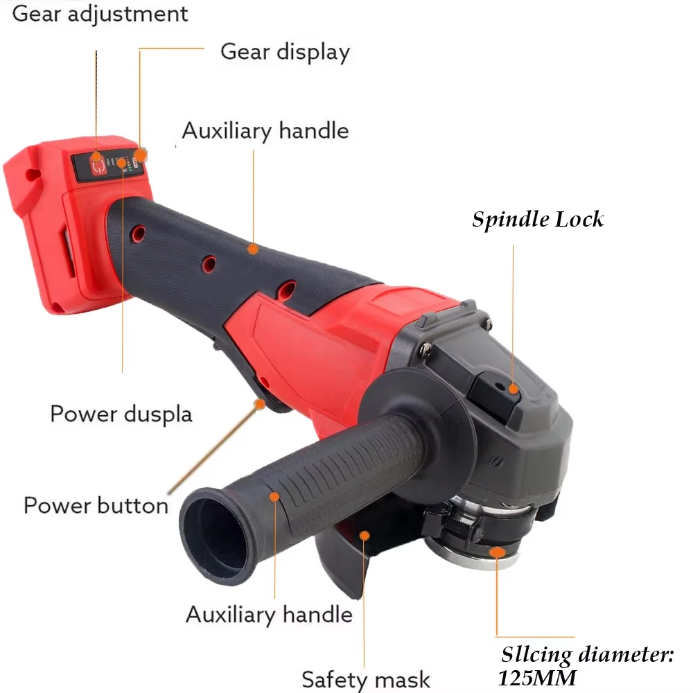 125mm Electric Angle Grinder 3 - Brushless Angle Grinder Battery Powered 评论和价格