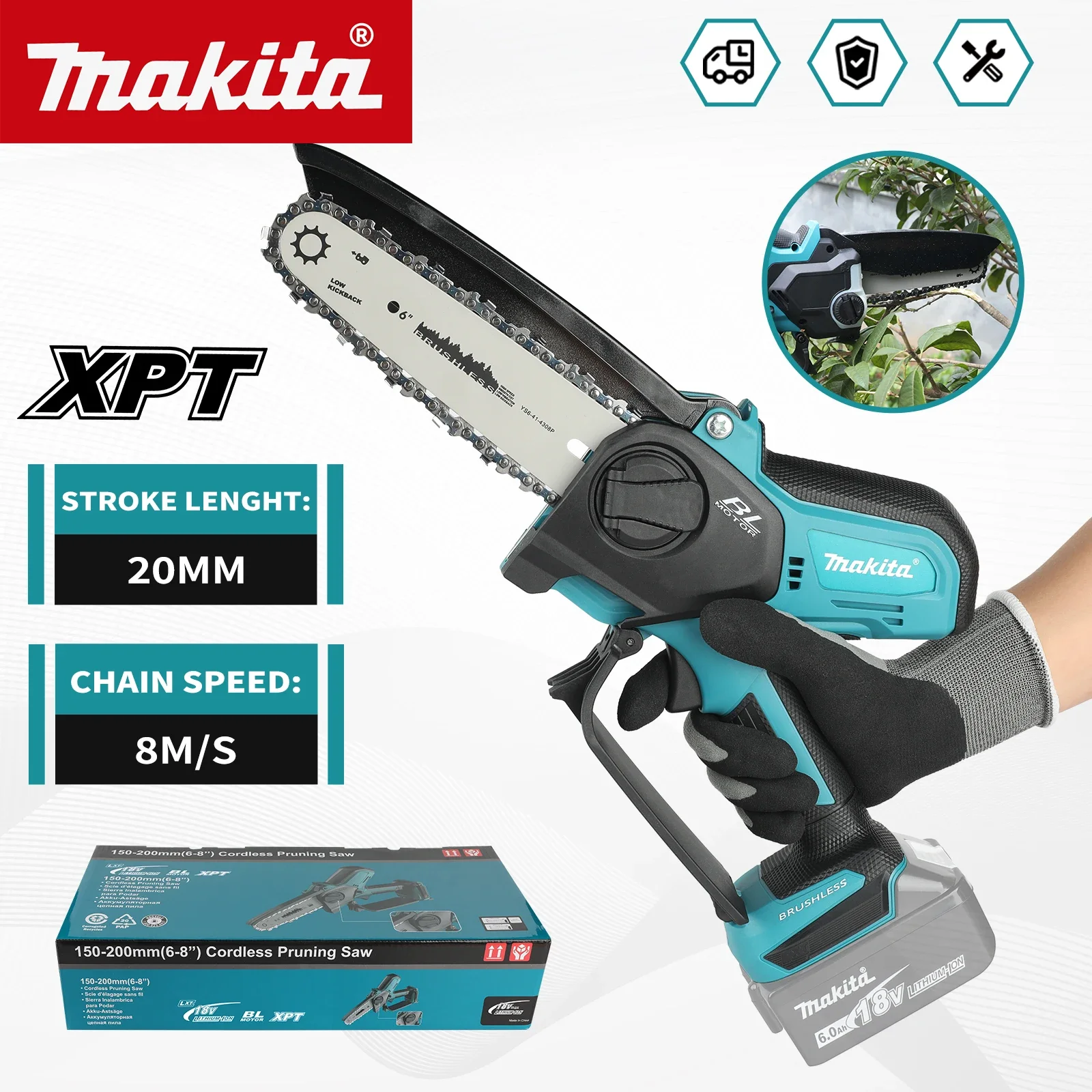 Makita UC286 6 Inch Chain Saw  - Mini Electric Chainsaw 6 Inch 评论和价格