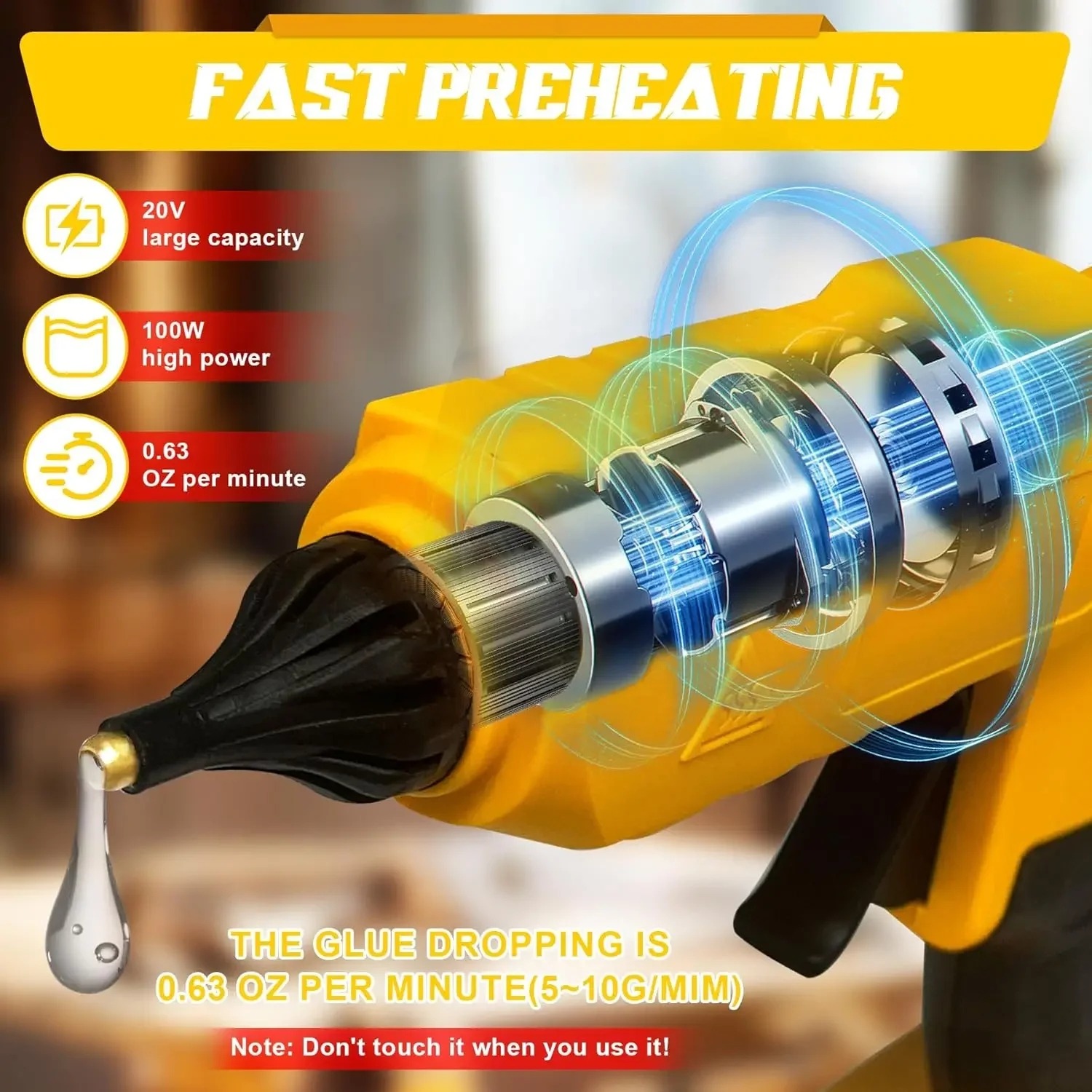 VESMATITY DIY Hot Glue Gun Hot - Hot Melt Glue Gun Cordless 评论和价格