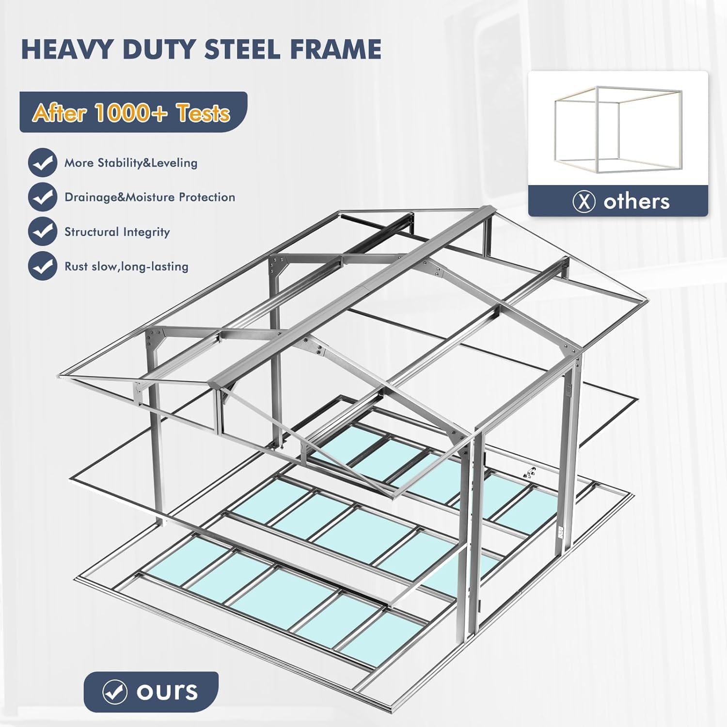 12x10 FT Metal Storage Shed wi - Garden Tools 评论和价格